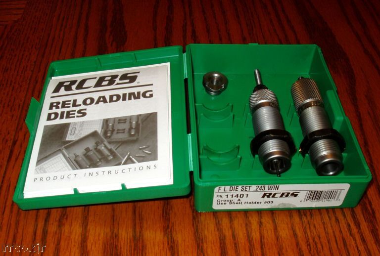 RCBS FL 2 PC DIES DIE SET .243 WIN+SHELL HOLDER NEW 076683114013 