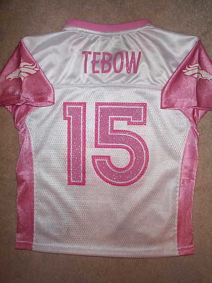 PINK Denver Broncos TIM TEBOW nfl INFANT BABY NEWBORN Jersey 12M 12 