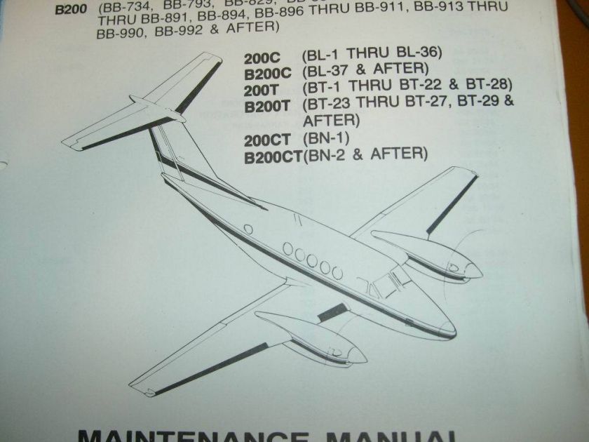 Beechcraft Super King Air 200 series Service Manual  