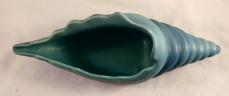 Light Blue or Turquoise Van Briggle Conch Shell Planter  