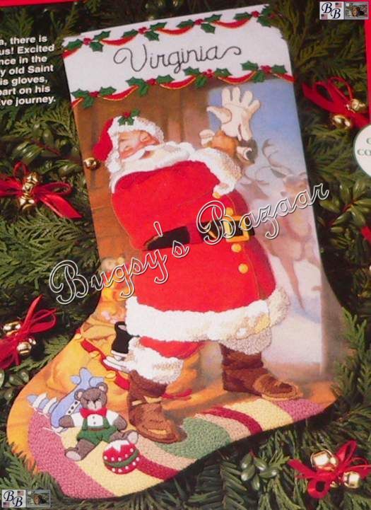 Dimensions SAINT NICHOLAS Crewel Stocking Christmas Kit   Santa 