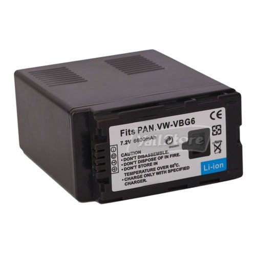 VW VBG6 VBG260 Battery + Charger for Panasonic HDC TM TM300 SD9GK SD7 