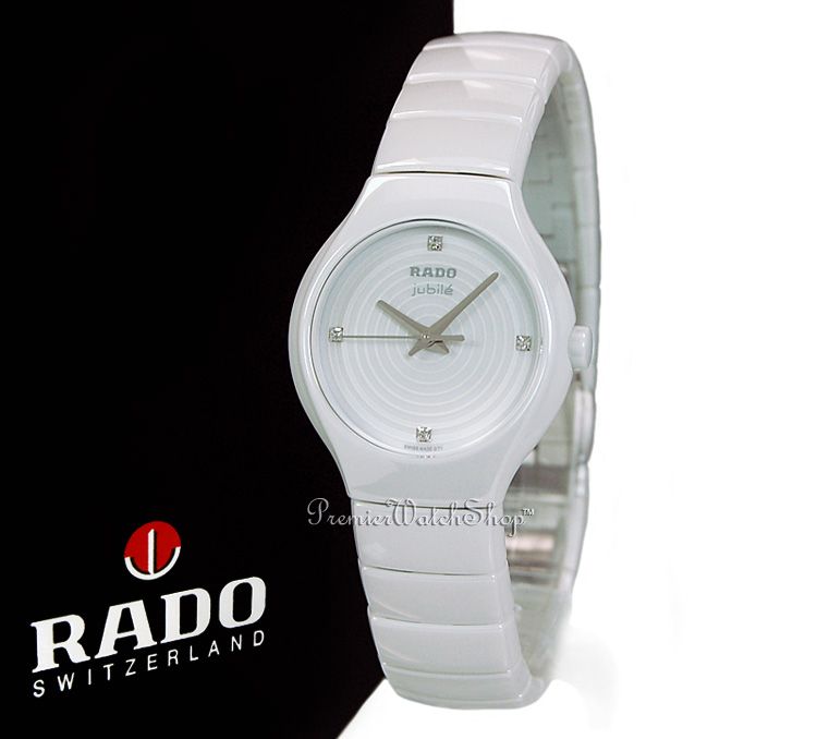 NEW RADO TRUE JUBILE R27696712   WHITE CERAMIC LADIES DIAMOND WATCH 