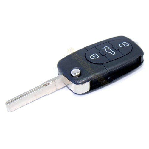 Buttons Remote Flip Folding Car Key Shell Case For Audi A4 A6 A8 TT 