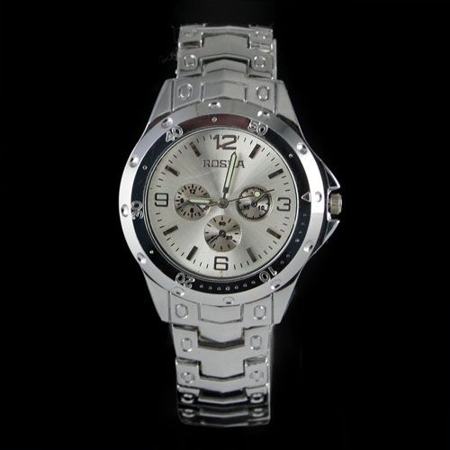 2012 Fashion Luxury Good Mens Stainless Steel Band Wrist Watch Watches