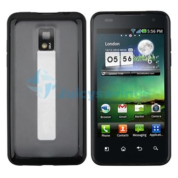 Black Softgrip TPU Gel Skin Case+Privacy LCD Guard+Charger+Cable For 