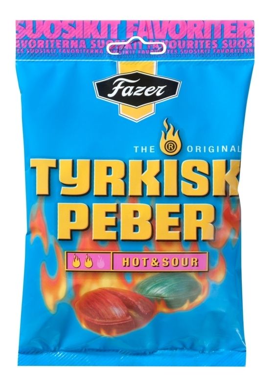 Fazer Tyrkisk Peber Hot and Sour   Fazer Finland 150g  