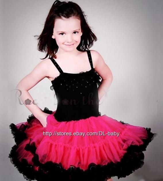   bow Ballet child kids baby toddler girl Skirt Tutu 1 7 yrs  