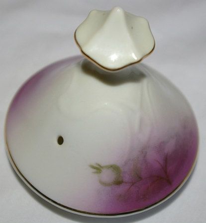 Vintage Lefton China Heavenly Rose Chocolate   Tea Set Lavender  