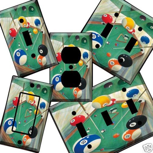 misc db Billiards Light Switch Cover wall plate pool  