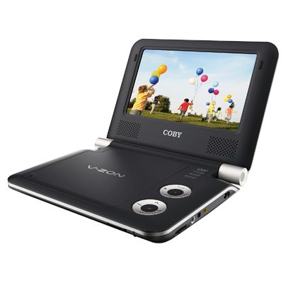 Coby TFDVD7009 7 Inch Portable DVD/CD/ Player (Black)   Brand New 