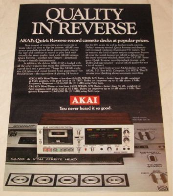 Vintage Akai GXC 735D Stereo Cassette Deck PRINT AD