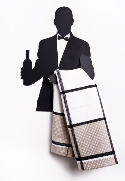 ARTORI Wine Waiter Arm Metal Towel Rack Hanger Black  